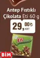 ETİ ANTEP FISTIKLI ÇİKOLATA